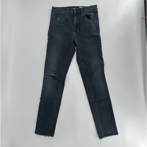 rag & bone High-Rise Skinny Ankle Frayed Hem Distressed Jeans Size 28 Women's - Picture 1 of 8